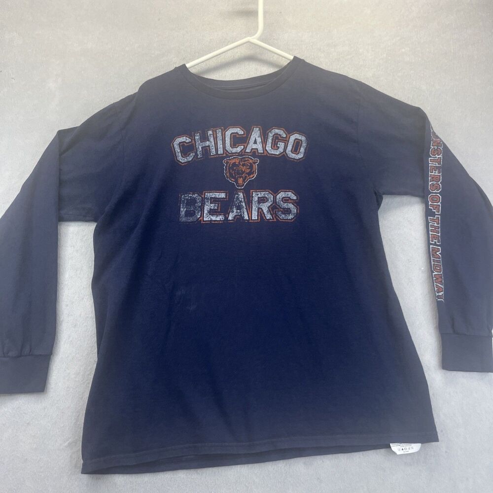 Team Apparel Chicago Bears Navy Long Sleeve Tee